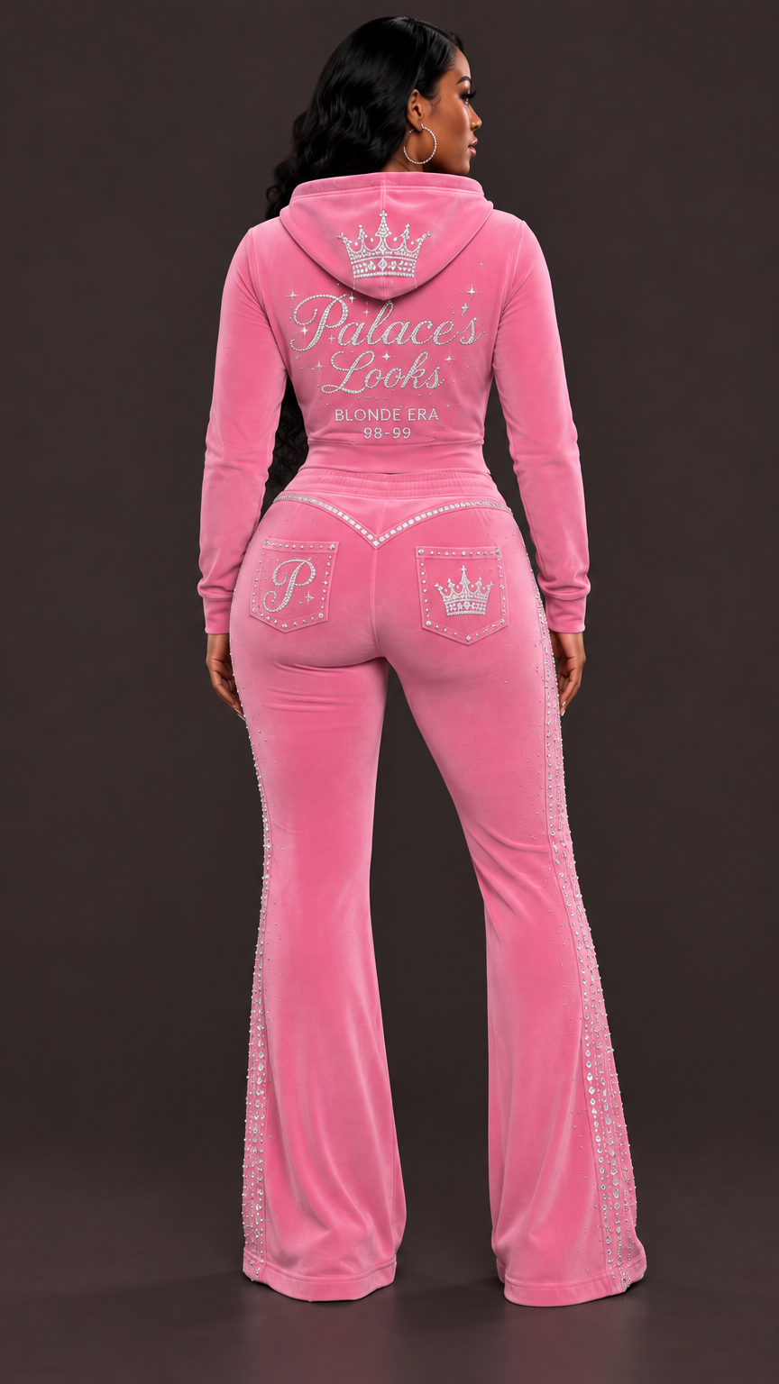 BUBBLEGUM LEGACY RHINESTONE SWEATSUIT