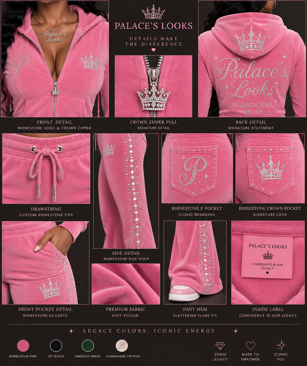 BUBBLEGUM LEGACY RHINESTONE SWEATSUIT