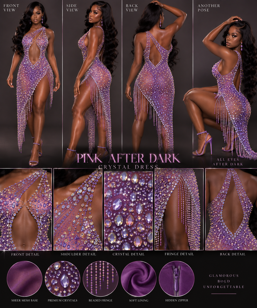 Lavender After Dark Crystal Dress