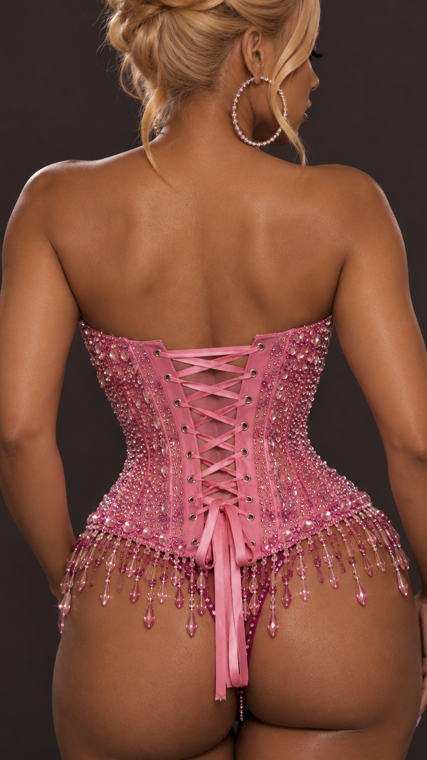 Pink After Dark Crystal Corset.