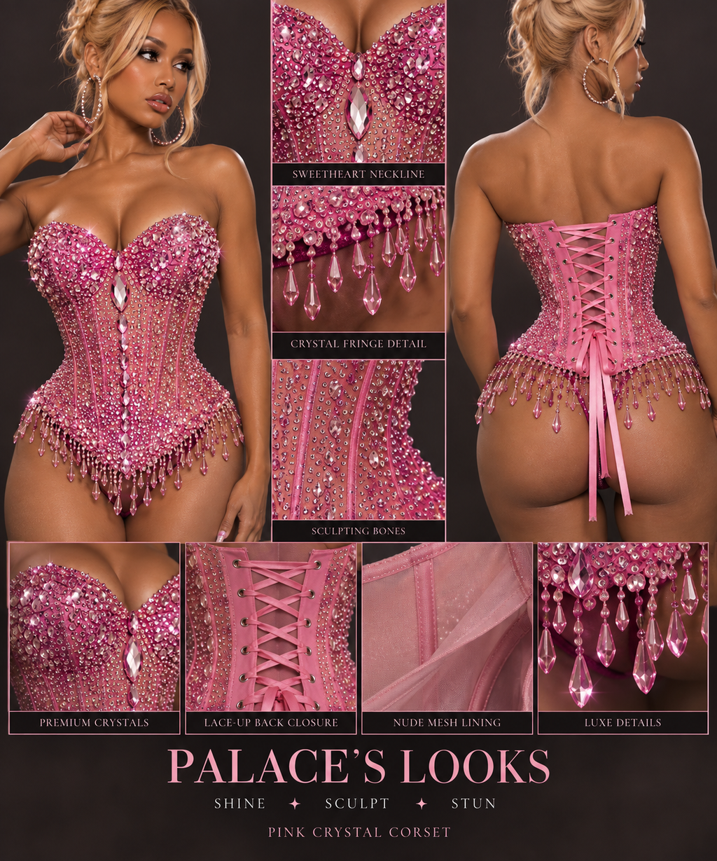 Pink After Dark Crystal Corset.